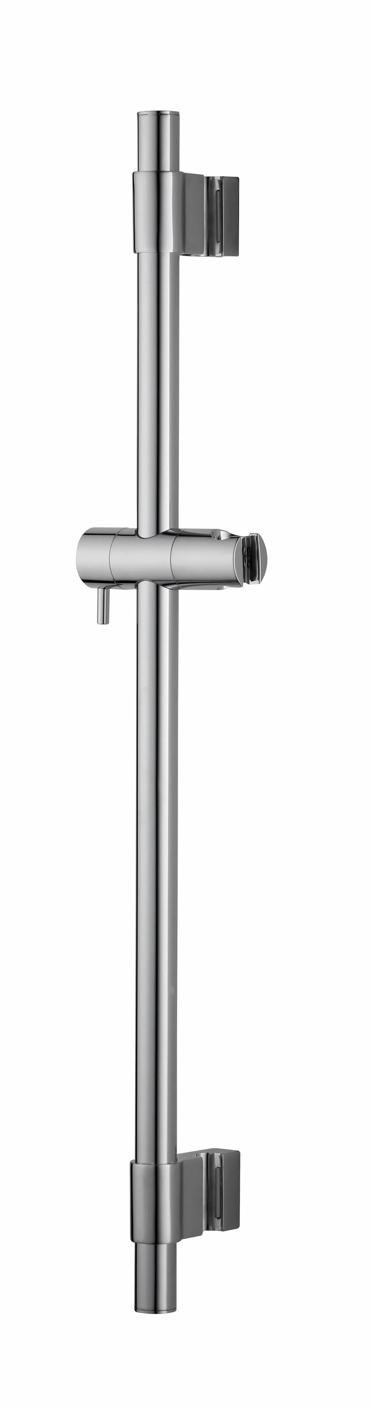 Bathroom Stainless Steel Tube, Shower Sliding Bar Bathroom Dia 22 --25mm, with Wall Bracket and ABS Slider E32003