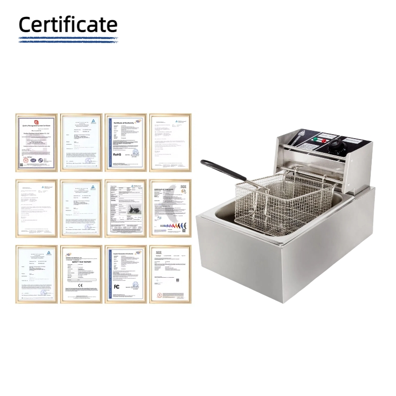 Stainless Steel Deep Fryer Matches Durable Western Cuisine Equipment