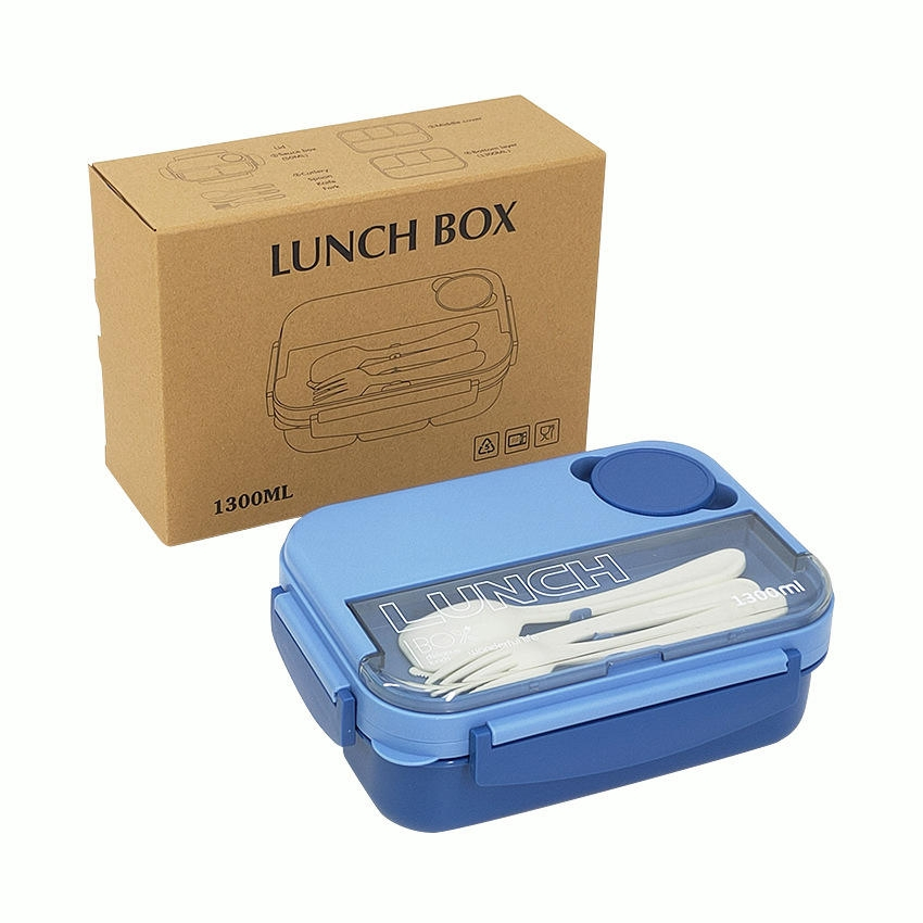 Microwave-Safe 4-Compartment Plastic Lunch Box for Easy Meal Prep