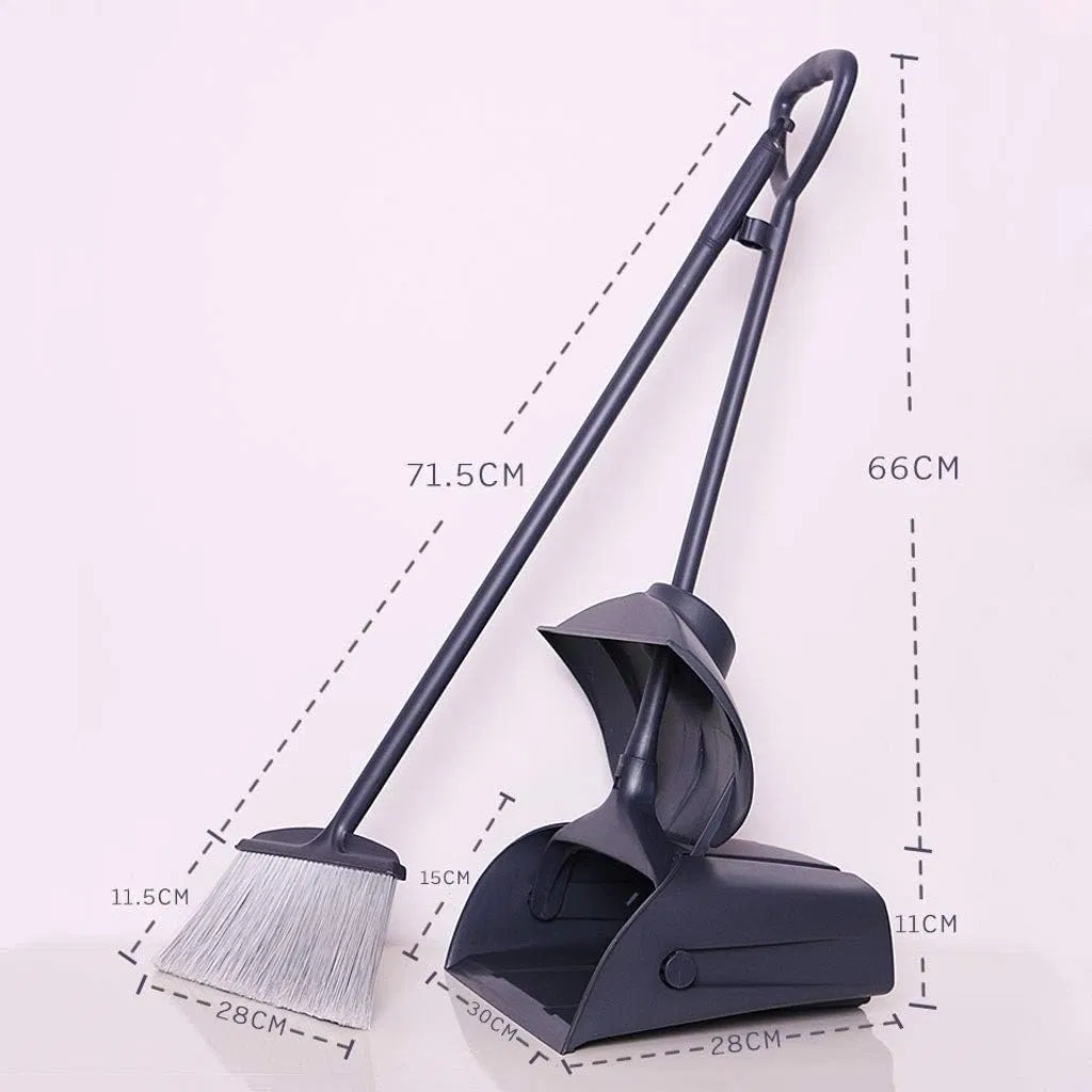 Broom and Dustpan Set with Lid Commercial Angle Broom and Dustpan Combo