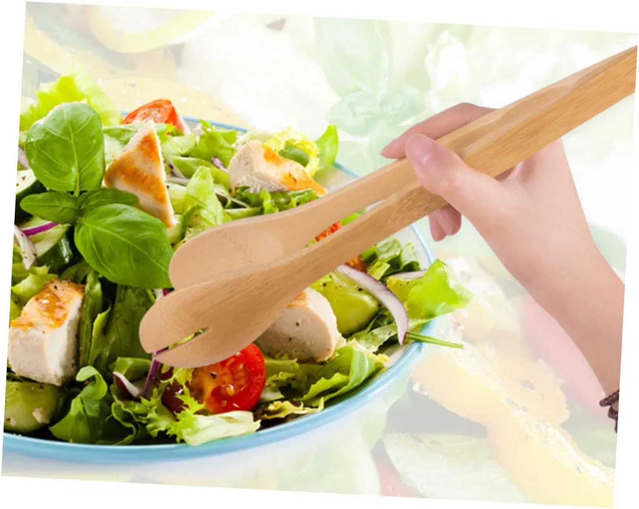 Bamboo Home Kitchen Restaurant Sandwich Vegetable Salad Bamboo Clip