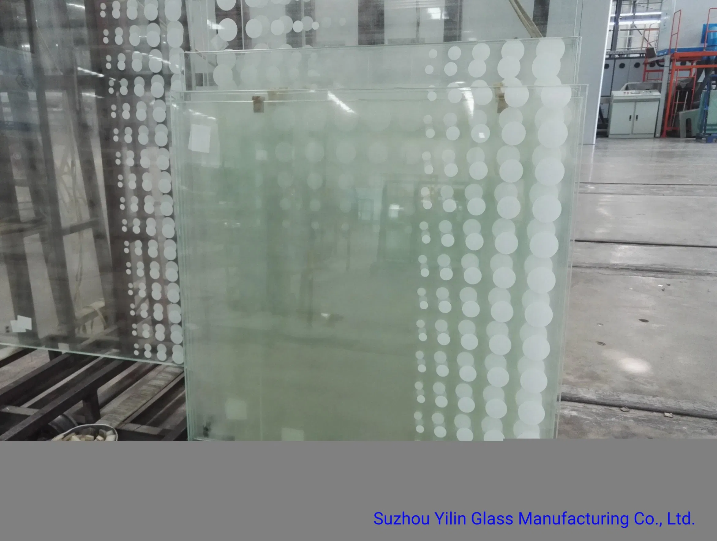 Color Ceramic Fritted Glass with Decorative DOT Pattern