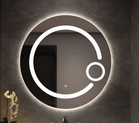 4/5mm Wholesale Factory Directly Sell Silver Copper Free Smart LED Glass Mirror with 3lights for Home Decoratiob