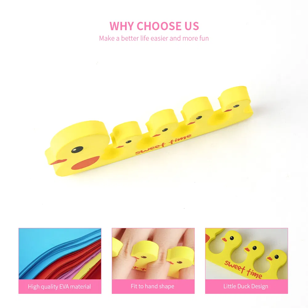 Professional Foot Care Pedicure Gel Toe Separators DIY Cute Duck Shape Manicure Nail Art Finger Separator