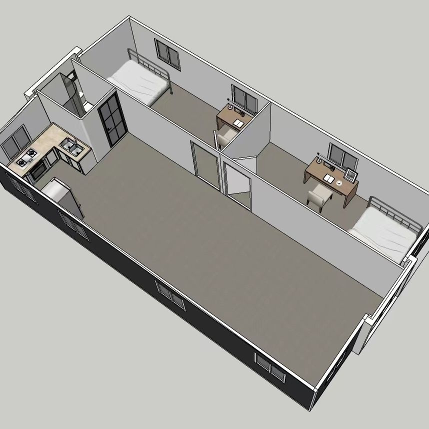 20FT 40FT Fold House Portable Prefab Steel Container Home Expandable 3 Bedroom Mobile Modular Prefabricated House for Villa