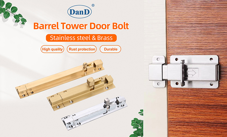 Safety Hot Sale Satin Nickel Brass Door Bolt Accessories Manufacturer for Double Wooden Door