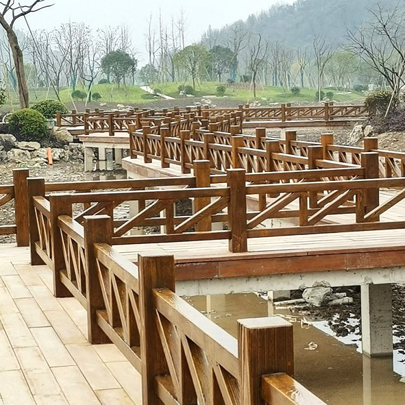 Outdoor Concrete Wood Floor