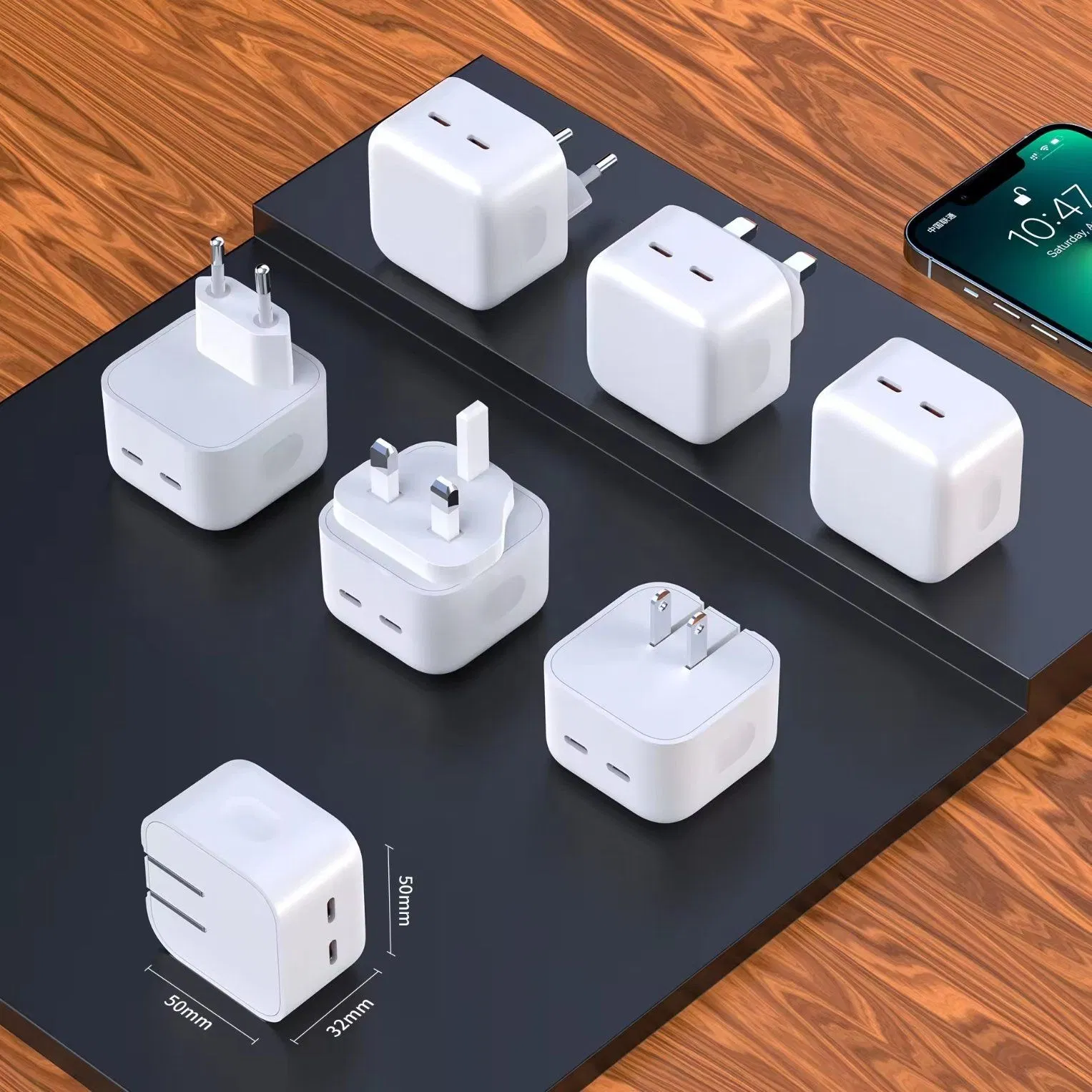 Зарядное устройство GaN 40W с двумя USB-C
