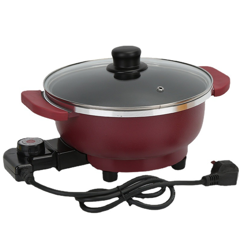 Kroean Kitchen Cooker Mini Nonstick Hot Pot Electric Sauce Pan Cooking Pot