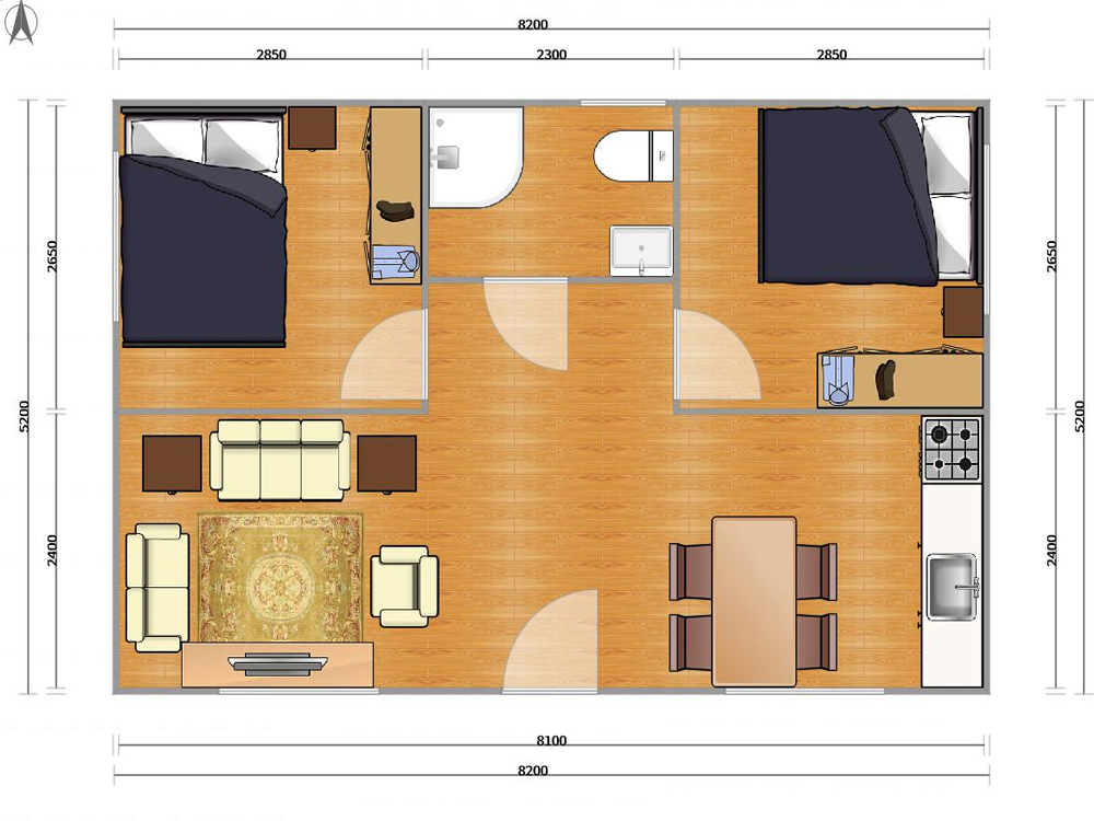 Hot Sale 20FT Luxury Prefab Living Container House Hotel in Philippines