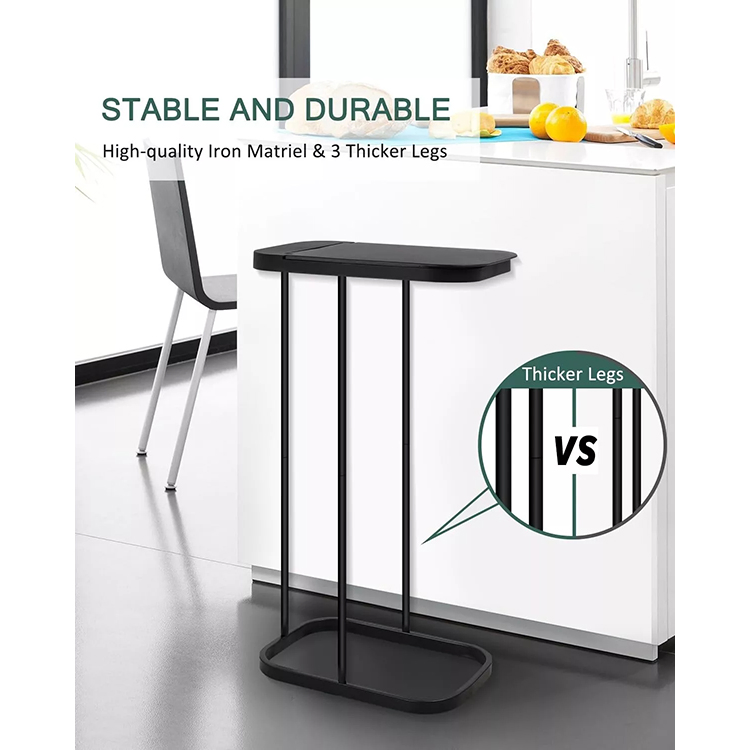 Jh-Mech Hot Selling Waste Bin Kitchen Picnic Portable Durable 13 Gallon Stand Carbon Steel Trash Bag Holder