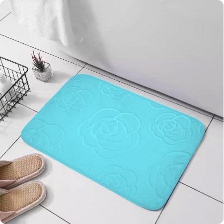 Coral Velvet Embossed Three-Dimensional Carpet Bathroom Floor Mat Anti Slip Mat
