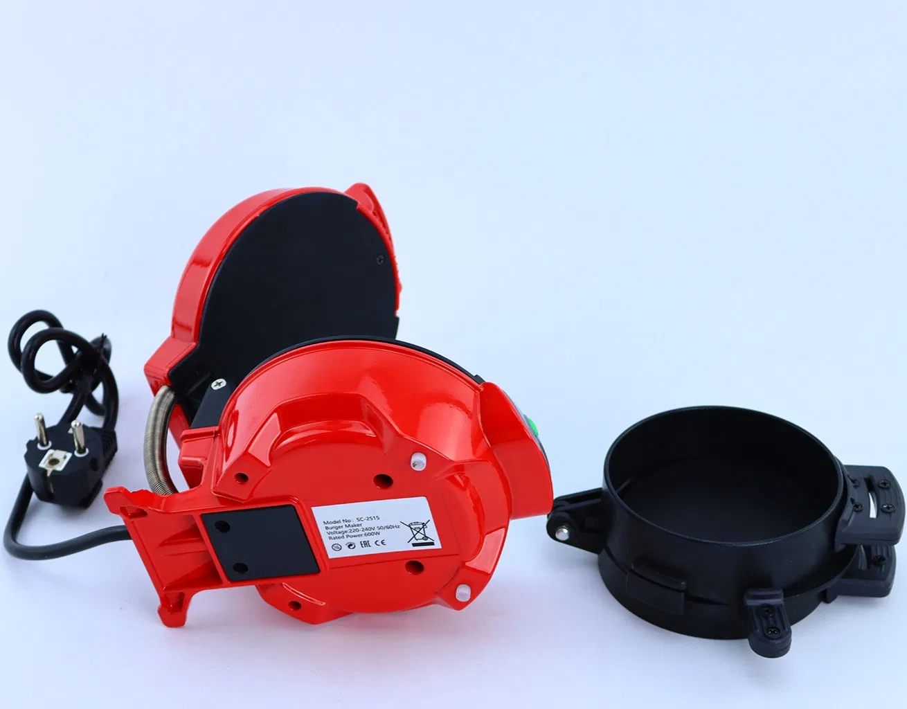 Portable 600W Breakfast Sandwich Maker Egg Cooker Ring Easy Clean Non-Stick Burger Sandwich Omelette Toaster for Household Use