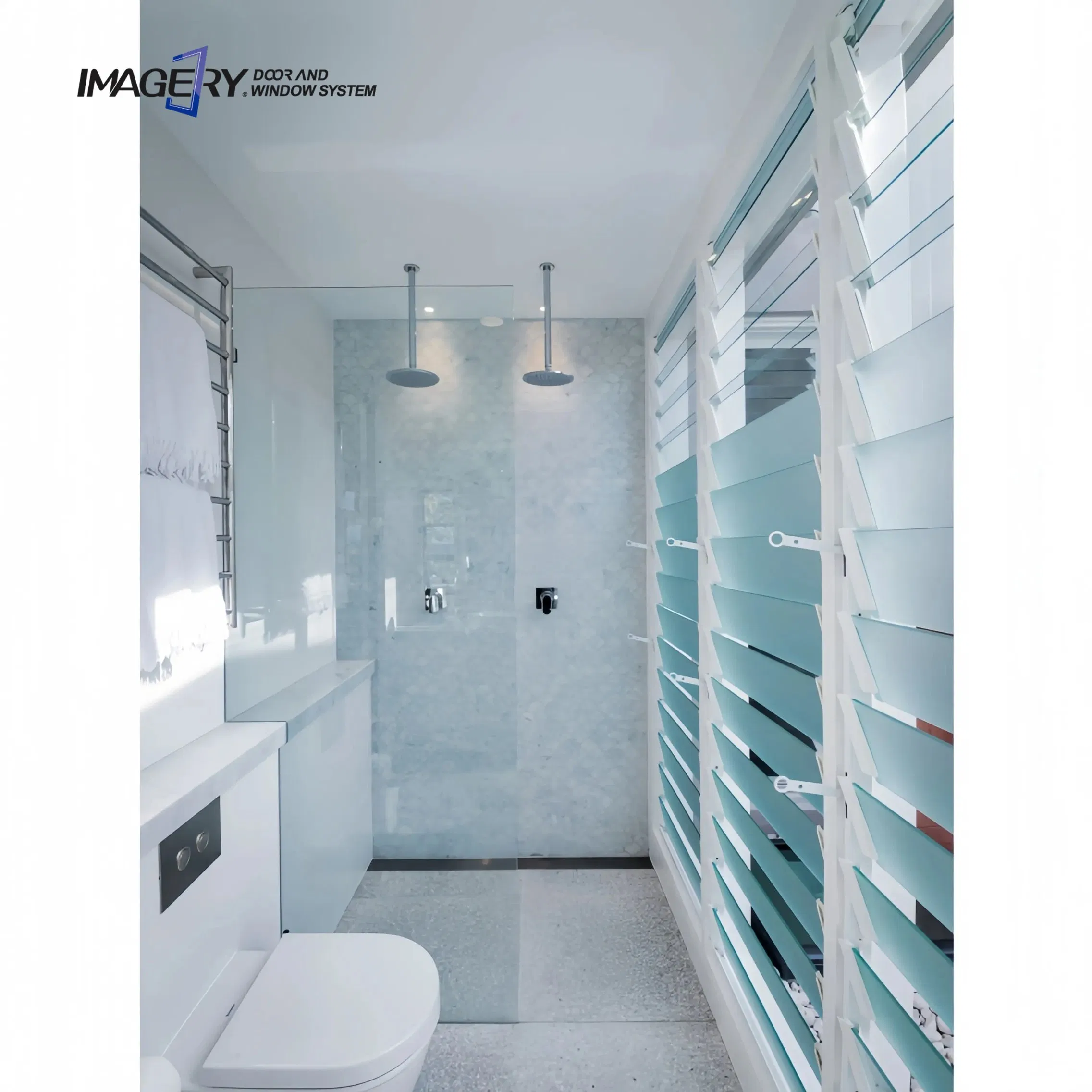 Manufacture Customized Size Adjustable Shutter Morden Aluminum Jalousie Window Price Glass Louver