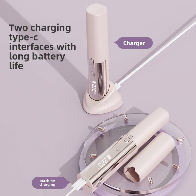 New Rechargeable Wireless Portable Hair Straightening Comb Ceramic Fast-Heating Electric Straightening