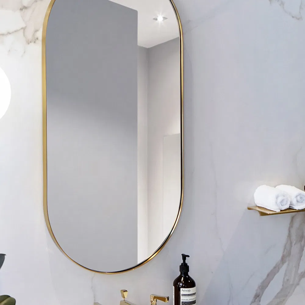 Wholesale Cheap Large Gold Aluminum Metal Framed Full Length Body Wall Dressing Room Standing Floor Mirror