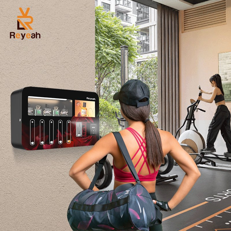 Small Wall-Mounted Perfume Spraying Vending Machine for Shopping Malls for Convenient Cologne Dispensing