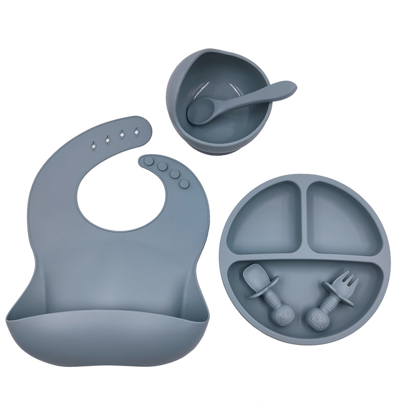 Silicone Baby Dinnerware Set - 6-Piece Kids Feeding Kit