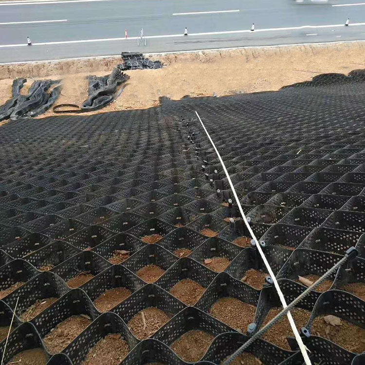 Durable 75mm 100mm Geocell Systems HDPE Geocell Gravel Stabilizer Honeycombed Geomallas Grid for Road Construction