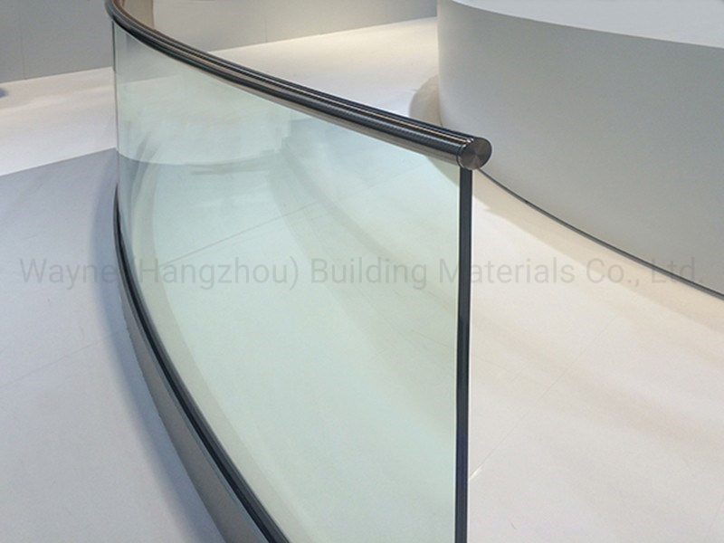 LED Frameless Glass Balustrade U Channel Glass Railing Aluminum Base Shoe Glass Railing for Indoor and Outdoor Application in Balcony Swimming Pool Fencing