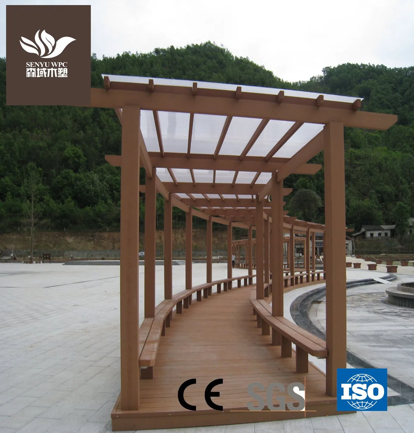 Long Life Time WPC Outdoor Pergola