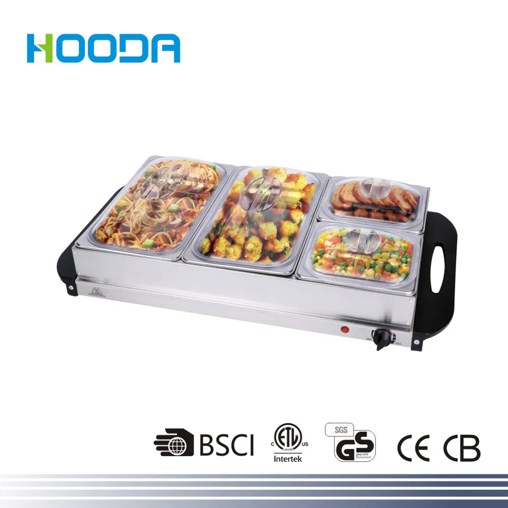 Stainless Steel Intelligent Temperature Regulating Buffet Stove, Multi-Grid Heating Stove, Self-Service Buffet Stove