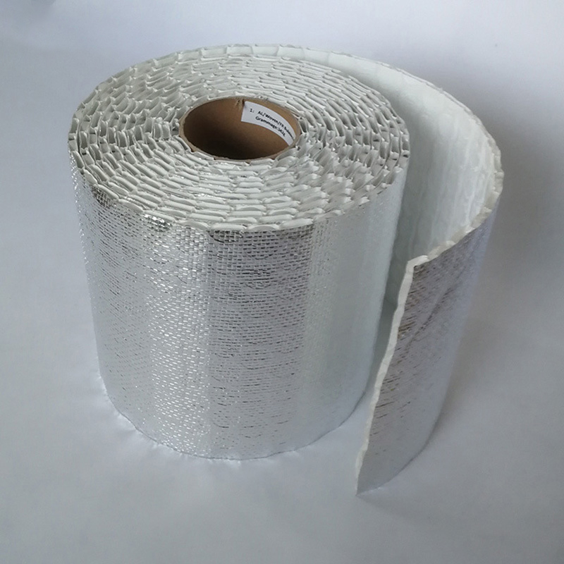 Reflective-Fire-Retarded Aluminum Foil Woven Bubble White PE Film for Wall Insulation