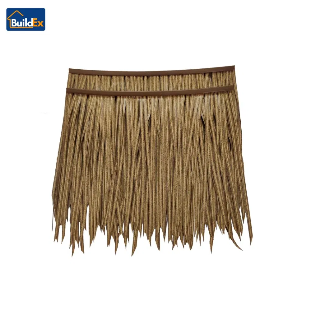 Synthetic Thatch Roof for Tropical Resort & Villa Projects Fireproof UV-Resistant Artificial Thatch From Indonesia Style
