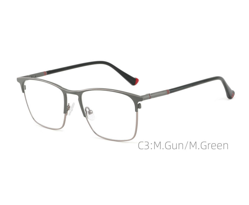 Wholesale Vintage Square Metal Glasses Double Bridge Glasses Eyewear Optical Eyeglasses