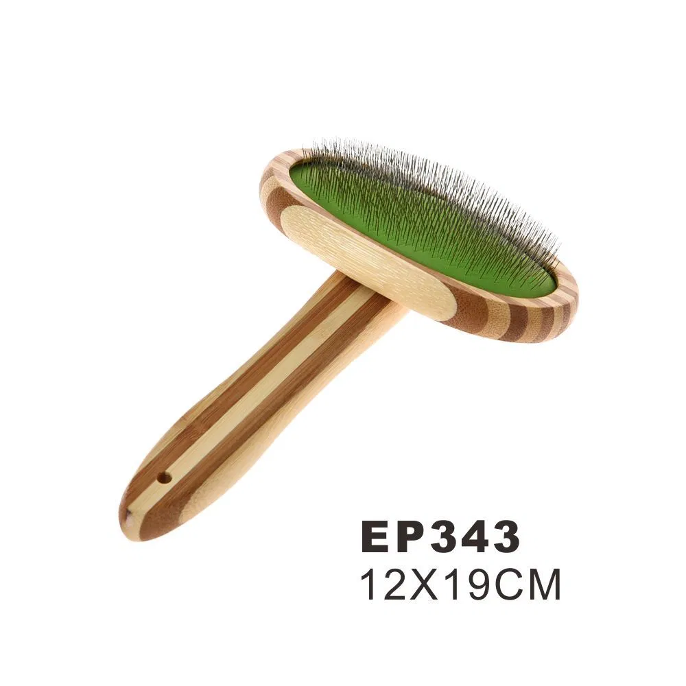 Wholesale Bamboo Pet Slicker Brush for Dog Grooming with 100% Biodegradable Packaging