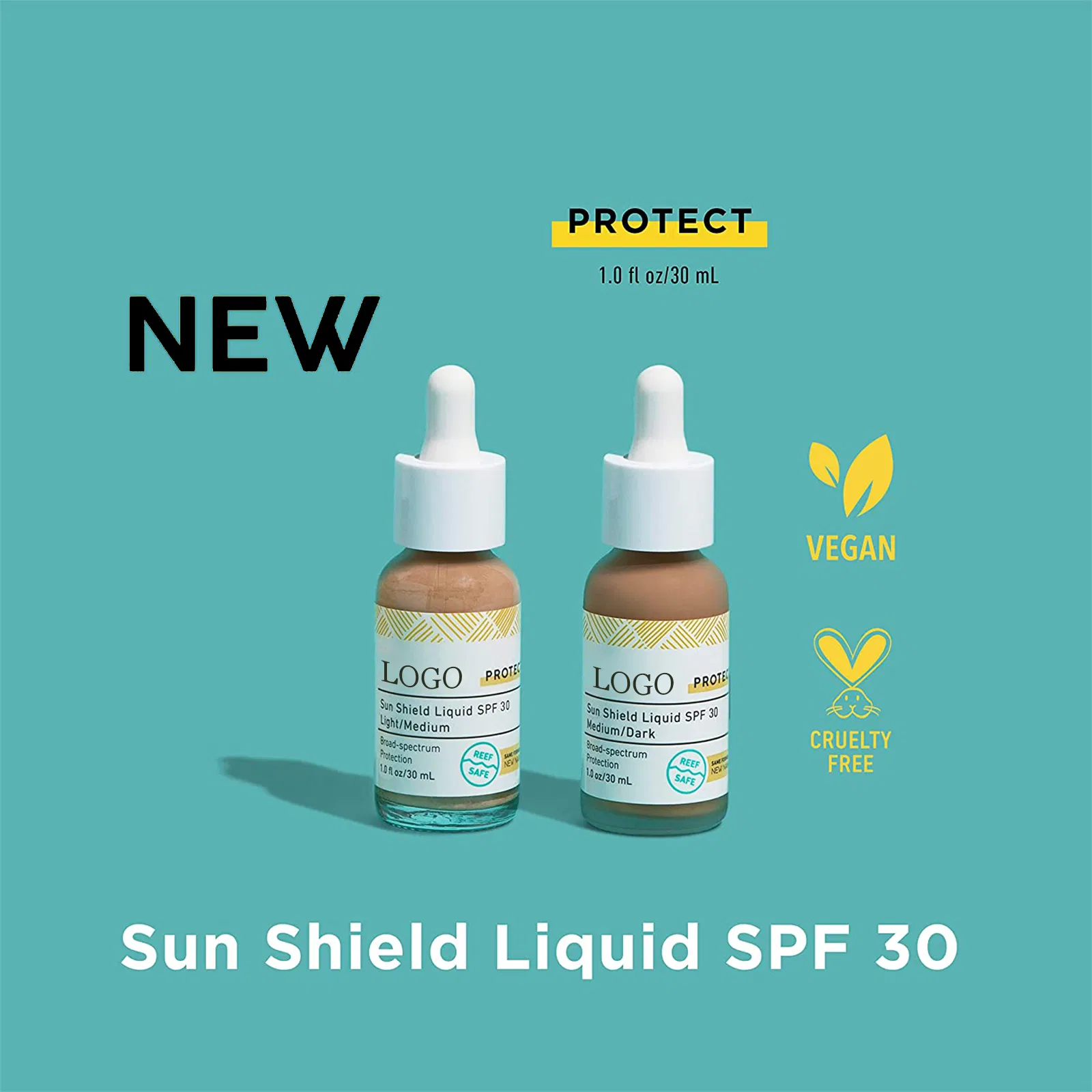 Beauty Cosmetics Skin Care Dark Brown Tinted Sunscreen SPF 30 Primer Makeup