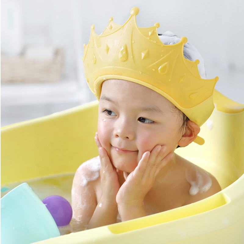Soft Adjustable Waterproof Baby Eye Ear Protection Baby Shower Cap