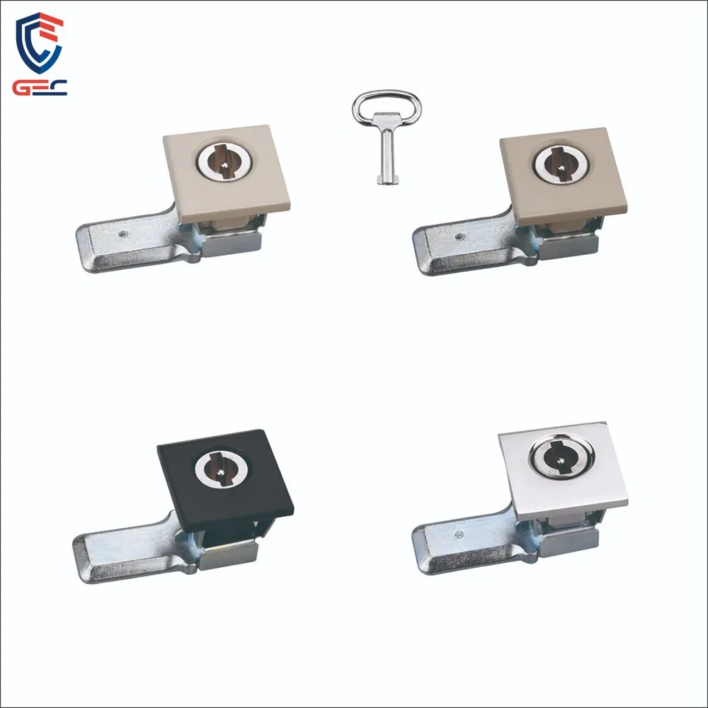 Black and Chrome Finishes Industrial Cabinet Lock Designed for Electrical Distribution Boxes, Machinery Cabinets, and Industrial Control Panels