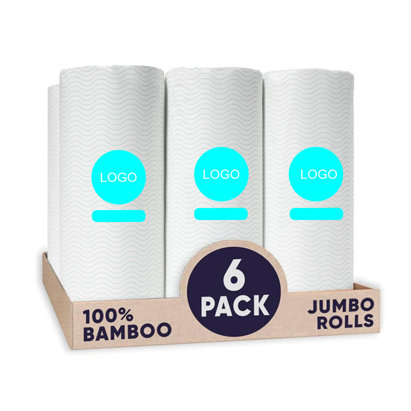 Eco-Friendly 2-Ply 12 Rolls Premium 100% Recycled Paper Towels Kitchen Paper