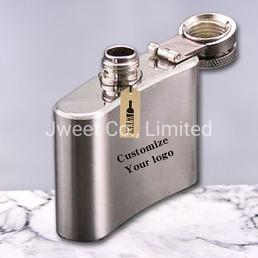 Factory Wholesale Yellow Hip Flask Tale Story Men on Boat