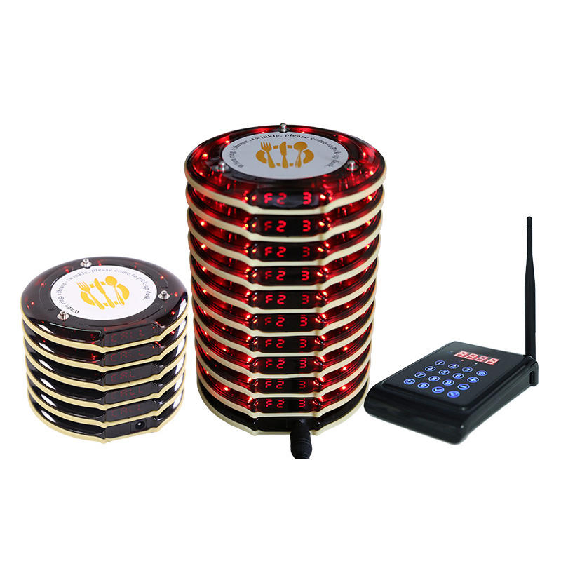 Wireless Queue Calling Restaurant Coaster Pager System Food Court Church Cafe