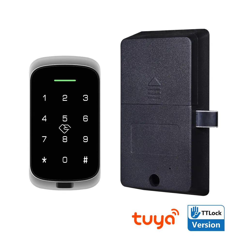 Tuya/Ttlock APP Password & Card Unlock Digital Cabinet Lock with Public Mode IP65 Waterproof