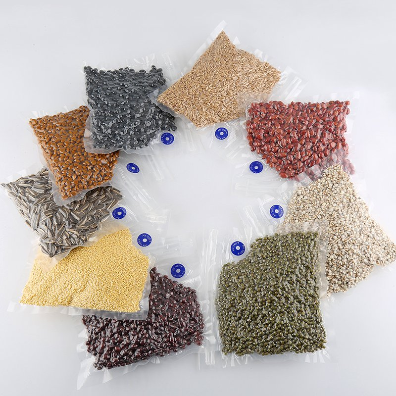 Reusable Eco-Friendly Zipper Vacuum Bags Clear Embossed Bags with Food Grade