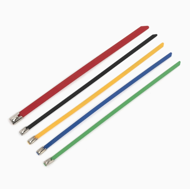 Стяжка хомут из нержавеющей стали с ПВХ покрытием, 6/10 мм