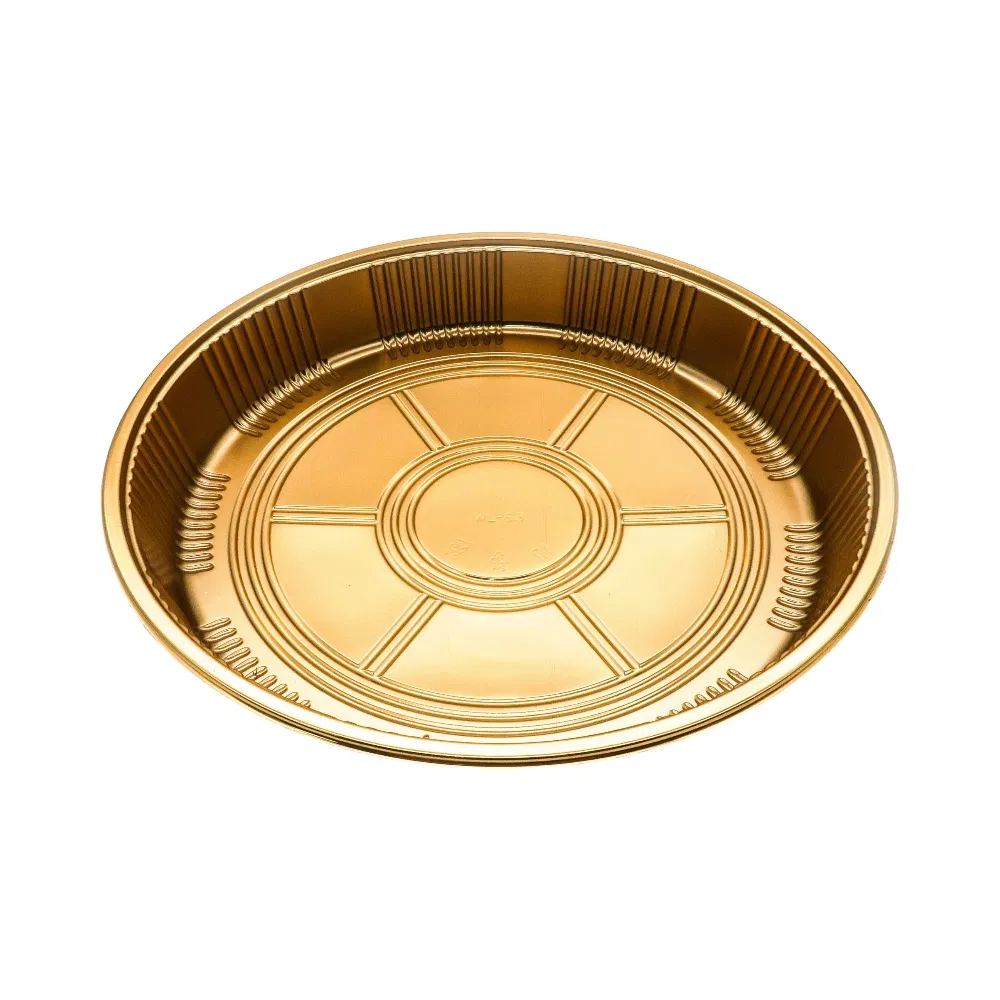 13 Inch Stackable Round Serving Tray Disposable Party Snack Food Packaging Takeaway