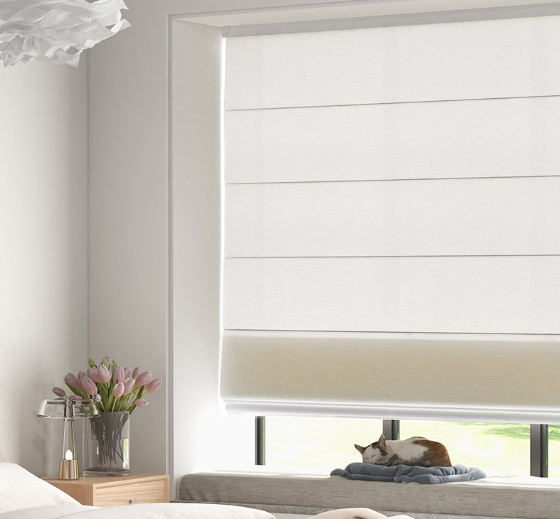 Indoor Window Roman Curtain Roller Shade Ready-Made Custom Roman