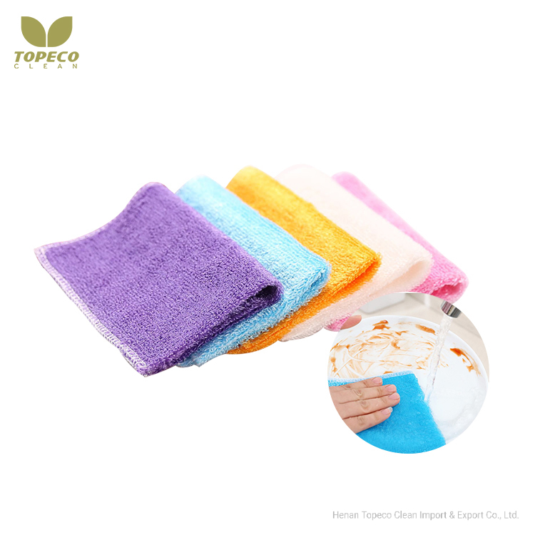 Topeco Kitchen Cleaning Dish Towel Bamboo Fiber Cloth
