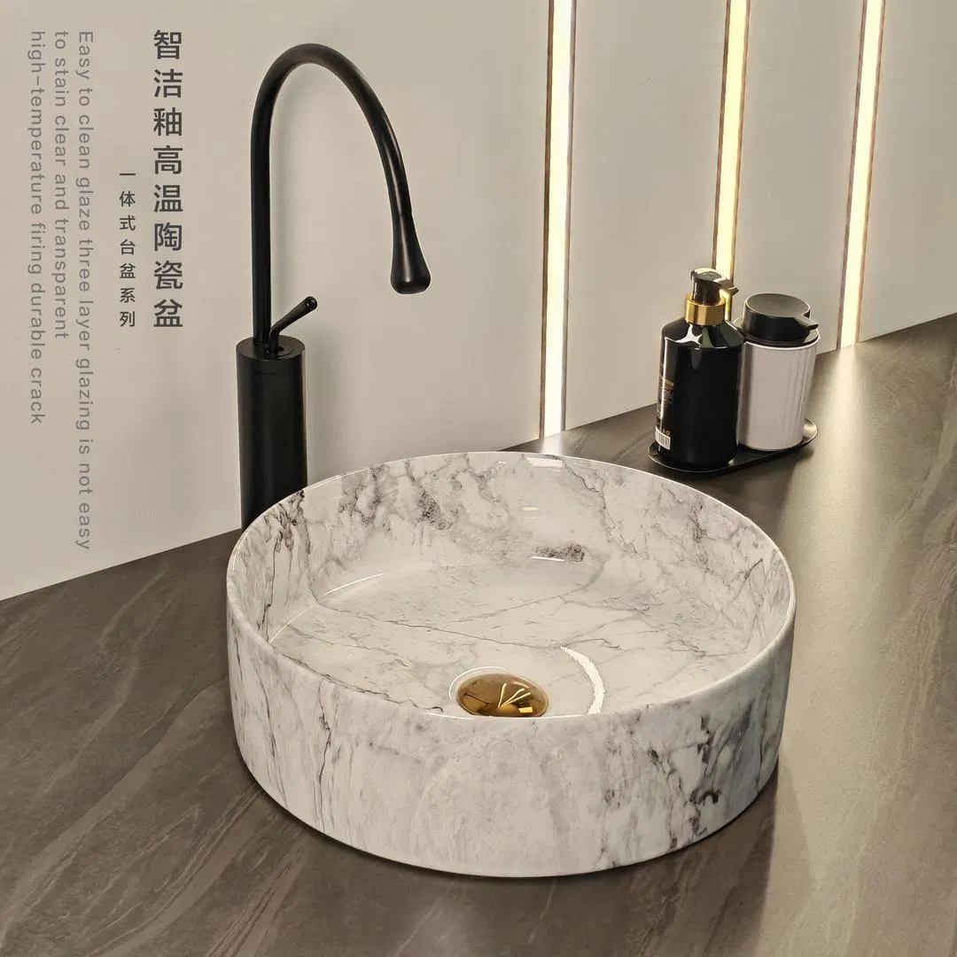 Sanitaryware Bathroom Marble Color Vanity Art Basin Ceramic Basin Wash Basin
