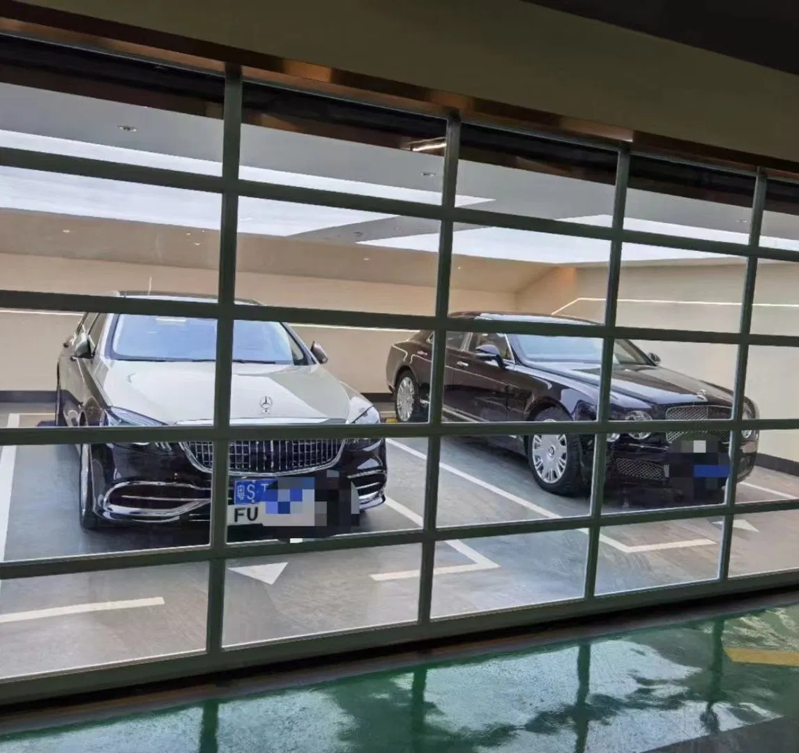 Innovative Glass Garage Doors with Remote Control for Villa Residences
