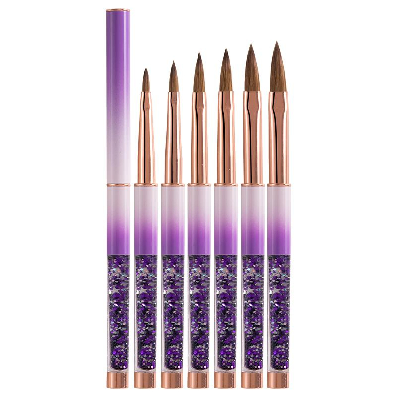 Crimped Kolinsky Acrylic Nail Brush for Acrylic Nails Art