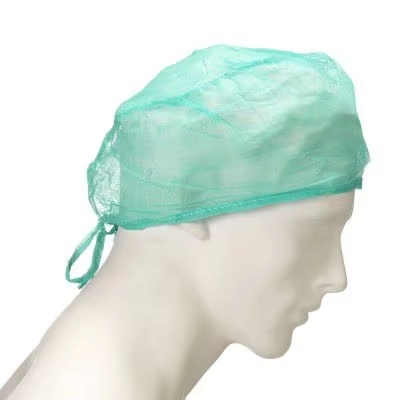 Lightweight Disposable Non-Woven Surgical Cap Safety Product Doctor's Use Industrial Laboratories Plastic Material
