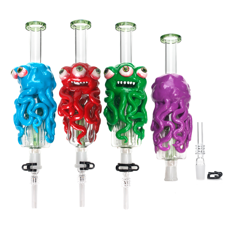 3D Hand Painting Quartz Nectar Collector Glass Smoking Pipe Accessories Oil Burner Wholesale Smoking Accessories