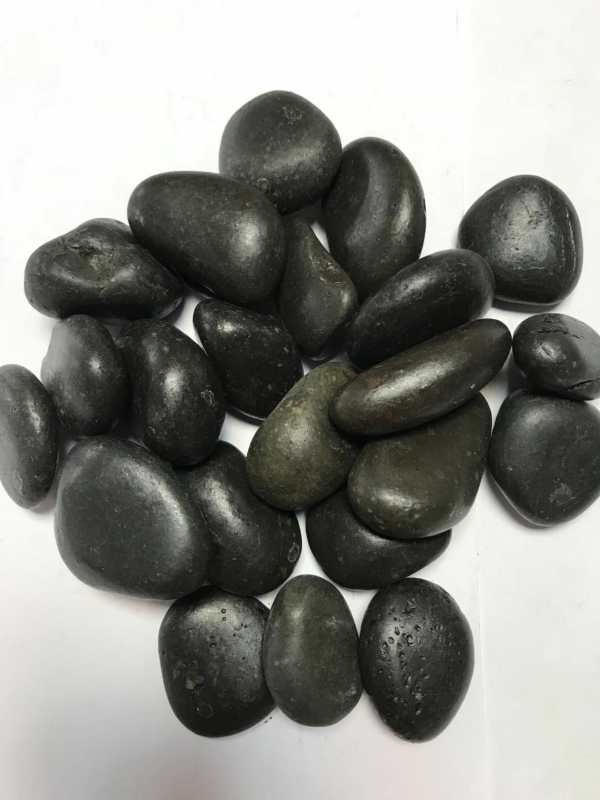 Natural High Glossy/Polished Pure Black River Pebble Stone for Garden Landscaping Decoration