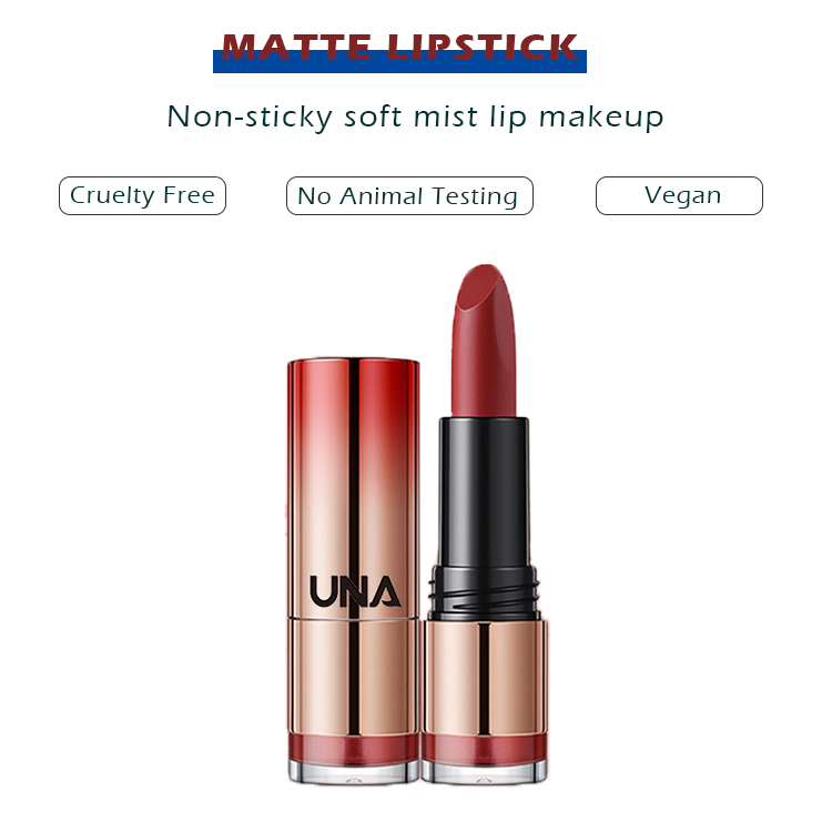 Hot Sale 3 Colors Custom Logo Waterproof Long Lasting Non Stick Cup Mask Friendly Velvet Matte Makeup Lipstick