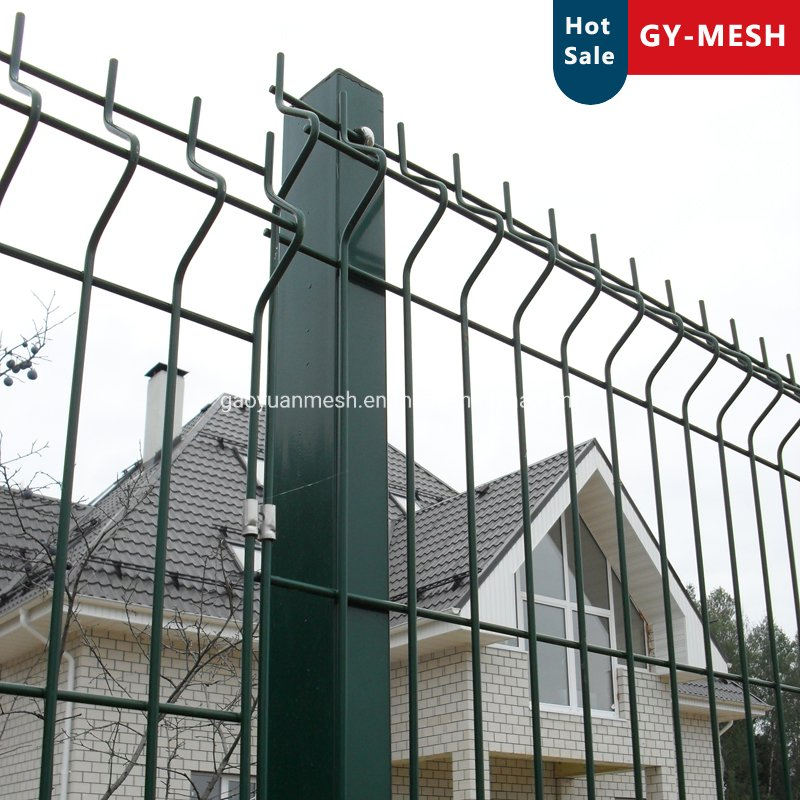 Hot Galvanized/Powder Coated Triangular Bending 3D Curved Welded Wire Mesh Fencing